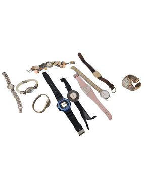 Vintage & Modern Women's Wristwatch Lot of 10 Quartz Watches AS-IS Parts Repair